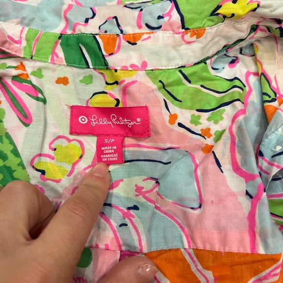 Lilly Pulitzer Nosey Posey Button-Up Blouse - Picture 6 of 7